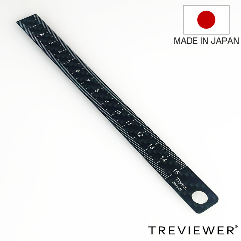 カーボン定規15cmトレビュアーC-15日本製