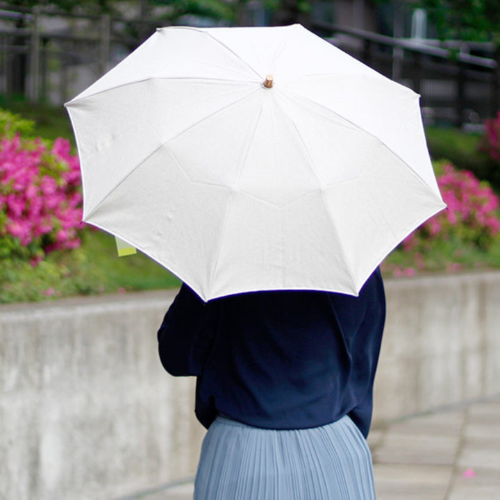 日傘SURMER折りたたみ麻無地ベルクロテープ日本製