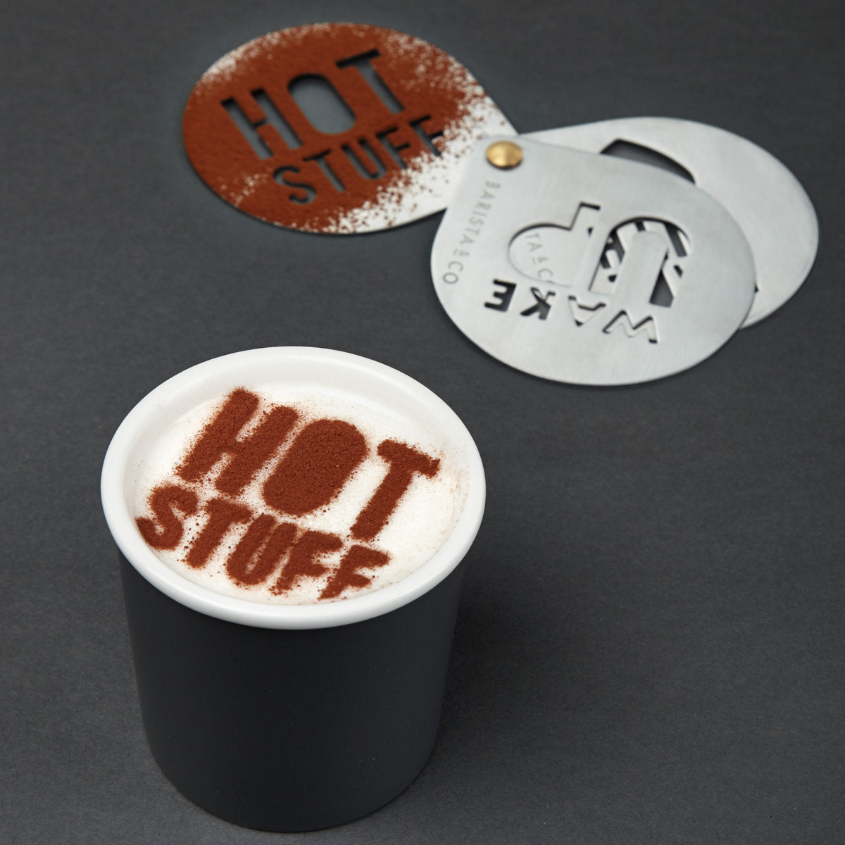 ステンシル BARISTA&CO Cocoa Stencils Electric Steel – ハウジー