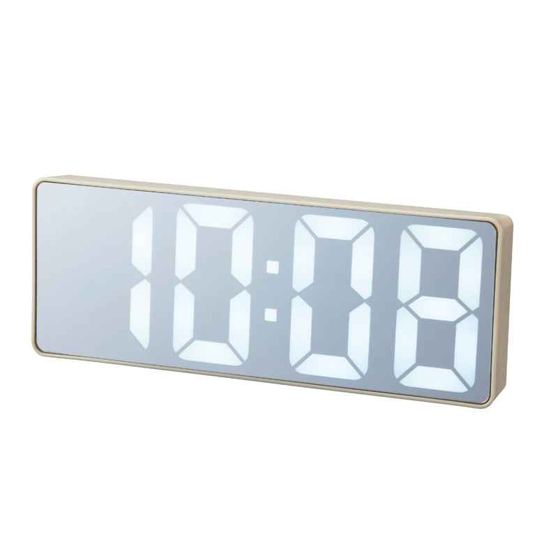 BRUNOLEDミラークロックデジタル時計アラーム温度
