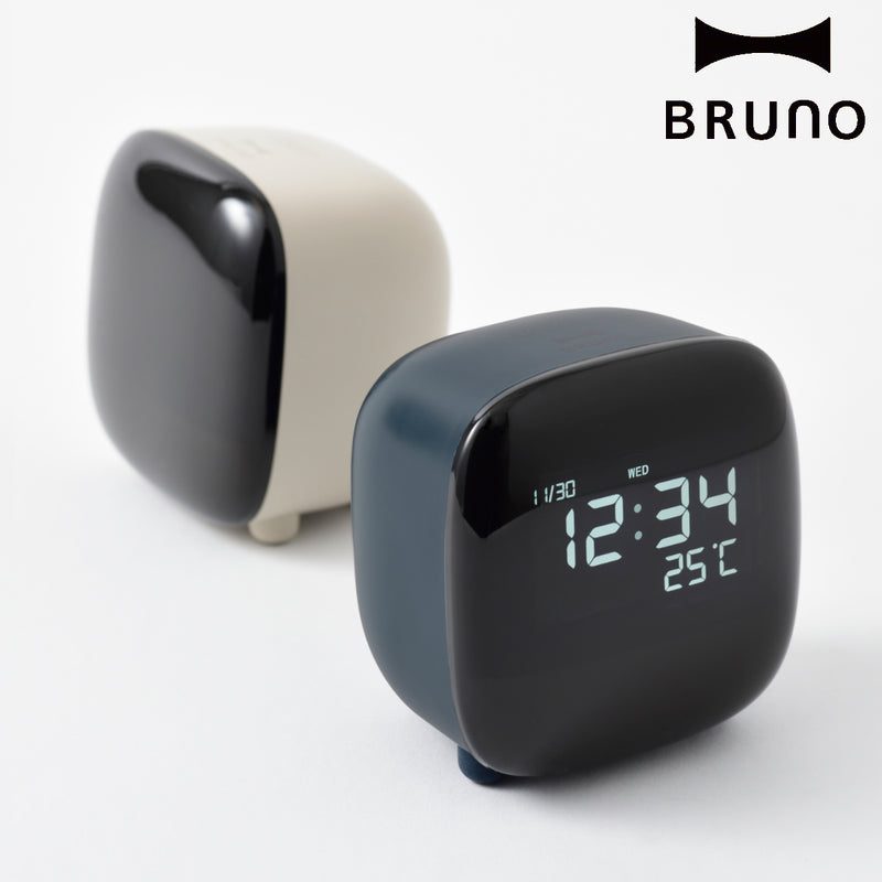 BRUNOデジタル時計ナイトライトクロックUSB充電コンパクト卓上