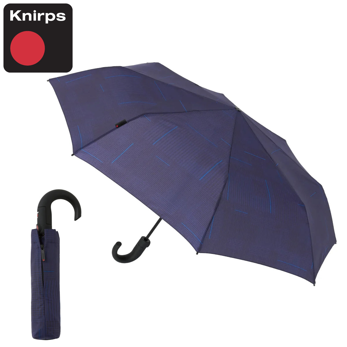 折りたたみ傘 自動開閉 Knirps クニルプス T.280 チャレンジブルー 8本