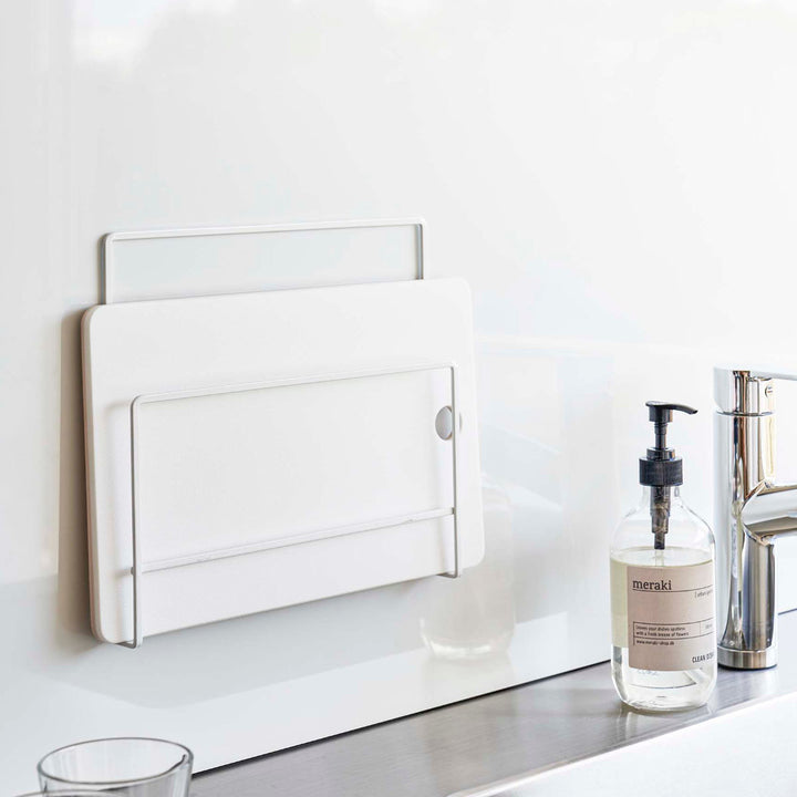 山崎実業towerフィルムフック布巾＆まな板ホルダータワー