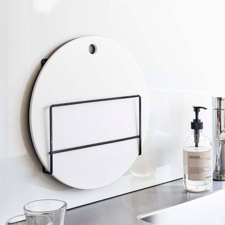 山崎実業towerフィルムフック布巾＆まな板ホルダータワー