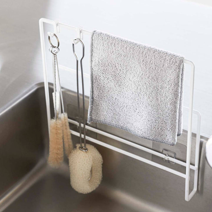 山崎実業towerフィルムフック布巾＆まな板ホルダータワー