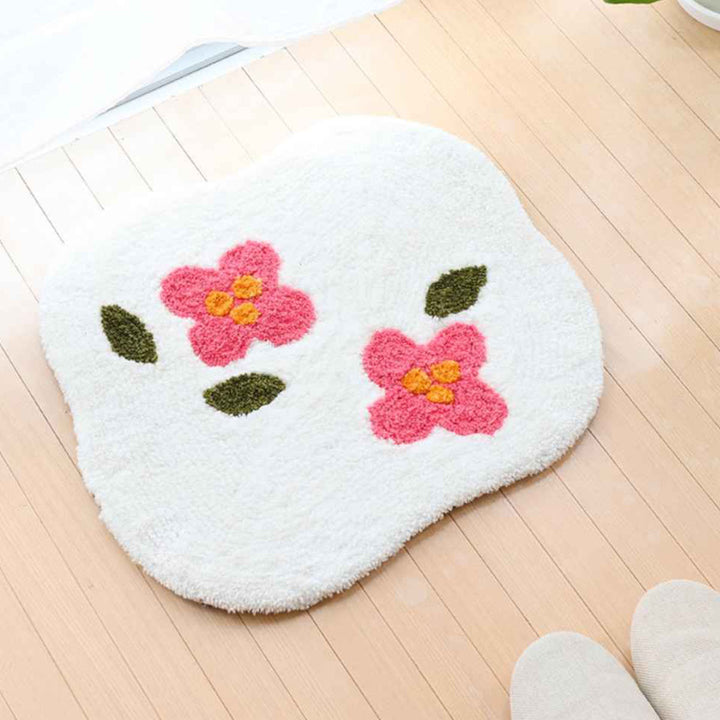 玄関マット45×48cm室内花柄