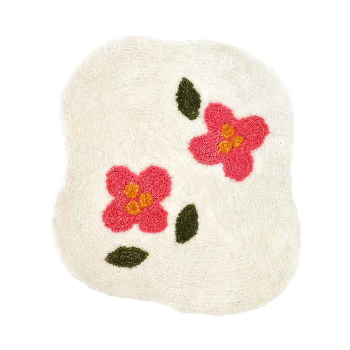 玄関マット45×48cm室内花柄