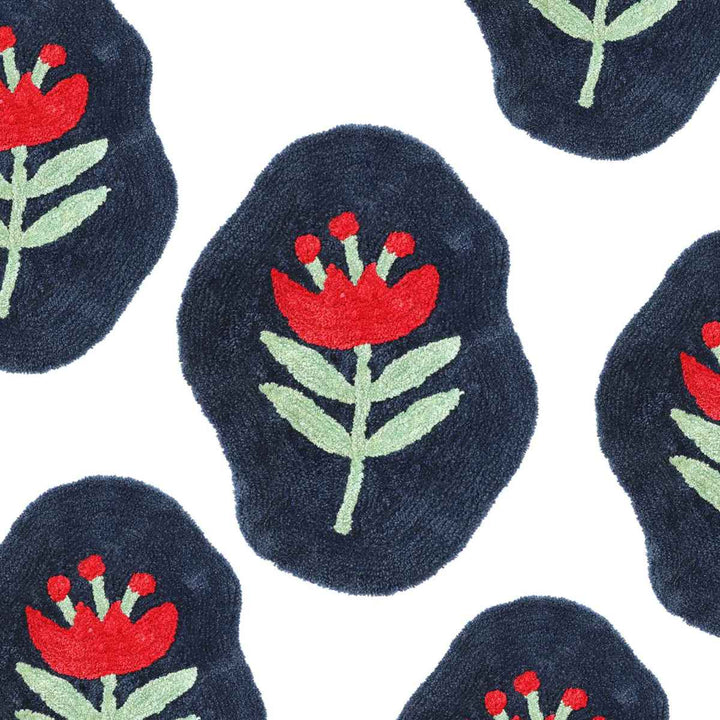 玄関マット45×48cm室内花柄