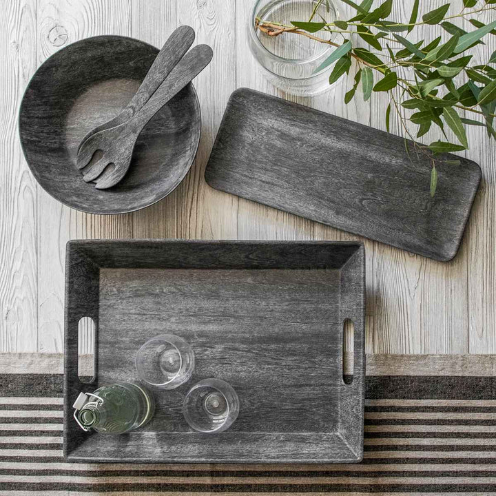 スプーンフォークセット木目調ブラックPlantaプランタプラスチック