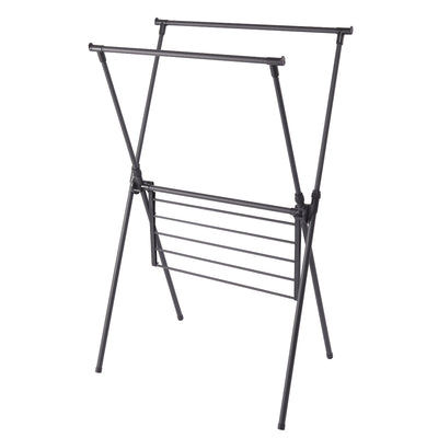 物干し 室内 ブラック ポーリッシュ 室内物干しX型