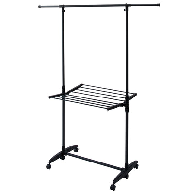 物干し 室内 ブラック ポーリッシュ 伸縮室内物干し H型