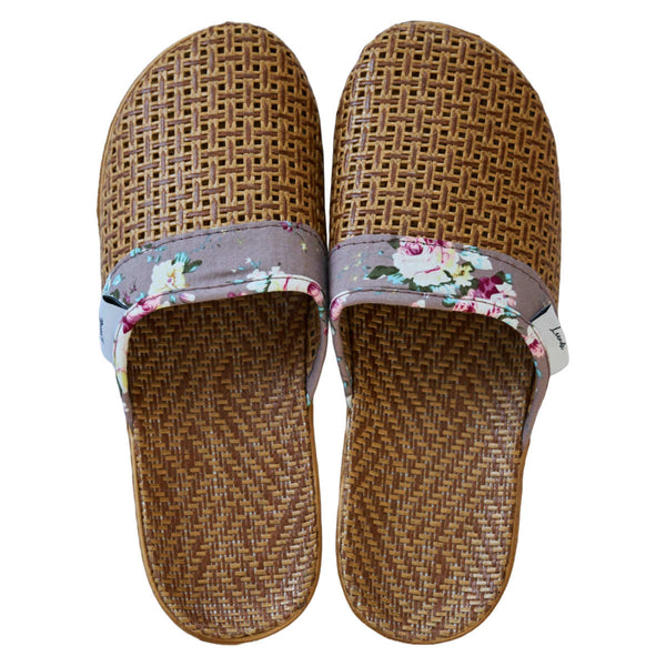 スリッパロータス22.0～24.5cmアジアン花柄