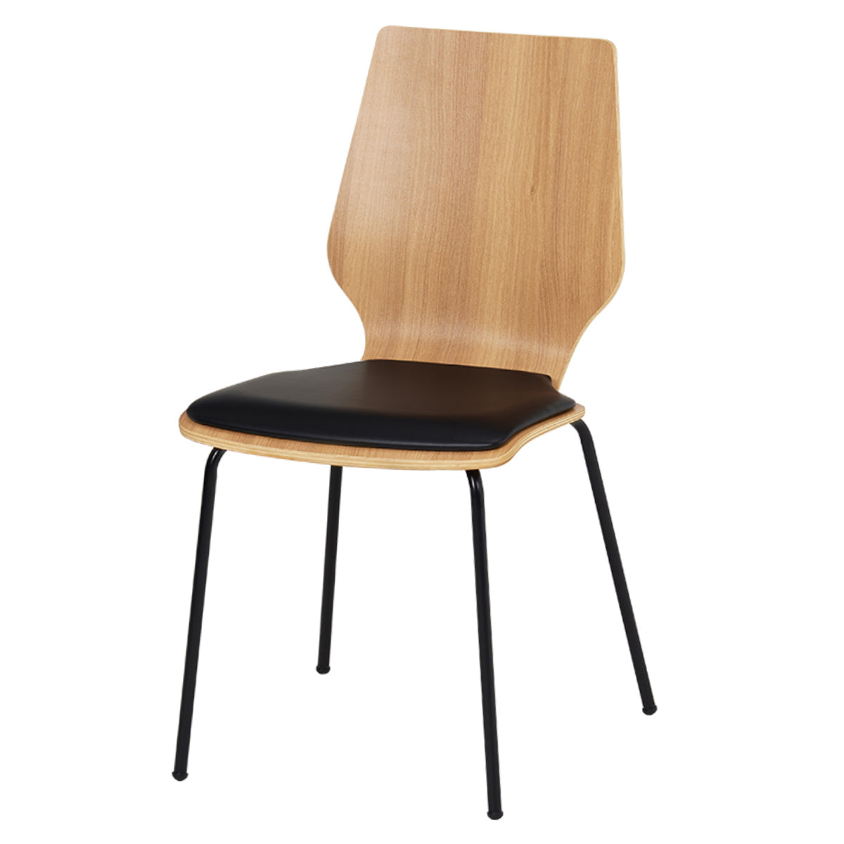 HPY DC YOK　ダイニングチェア　2脚　ブラック　板座 HPY DC YOK ダイニングチェア 2脚 ブラック 板座 2脚セット 家具