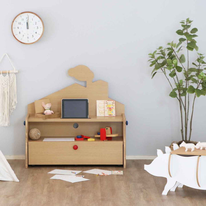 チェストキャスター付き幅90cmキッズ