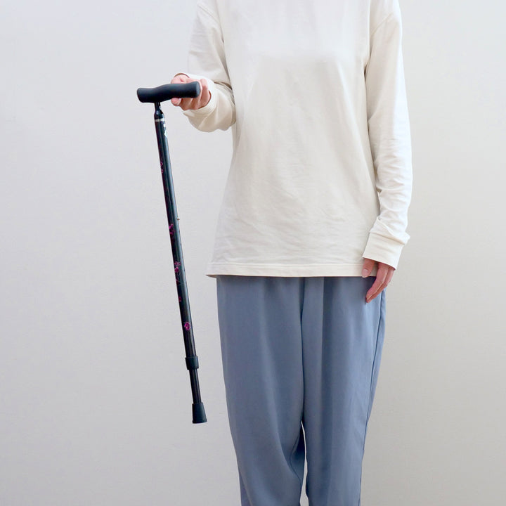 杖アジャスタブルケイン超軽量カーボン製伸縮