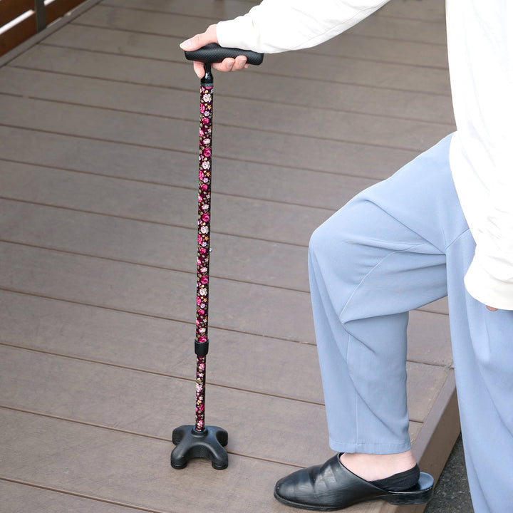 杖4点杖自立式クワドケインeasytoholdカーボン製伸縮