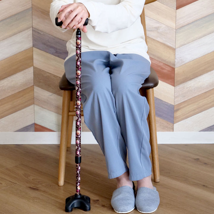 杖4点杖自立式クワドケインeasytoholdカーボン製伸縮