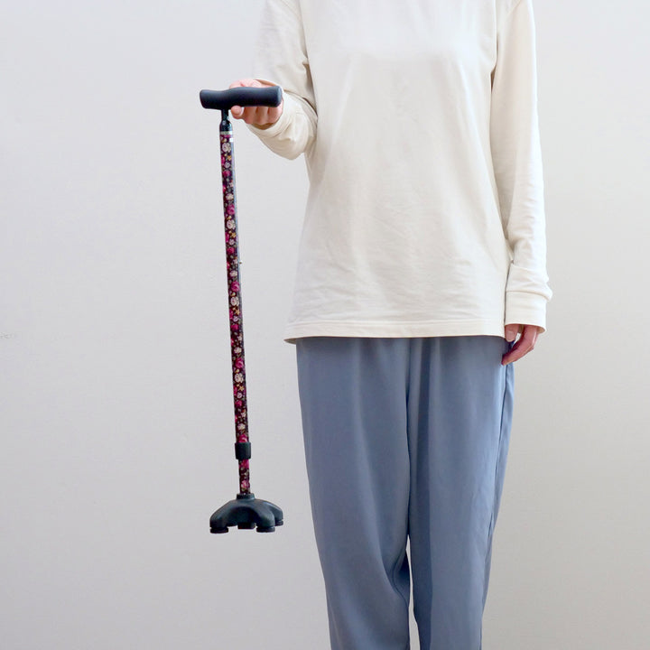 杖4点杖自立式クワドケインeasytoholdカーボン製伸縮