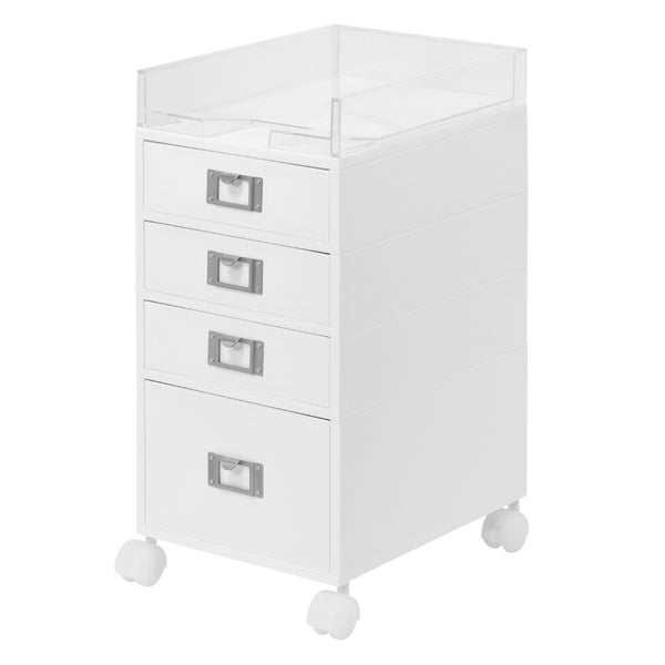 デスクワゴンMX4段幅26×奥行35×高さ54.7cmキャスタースリム