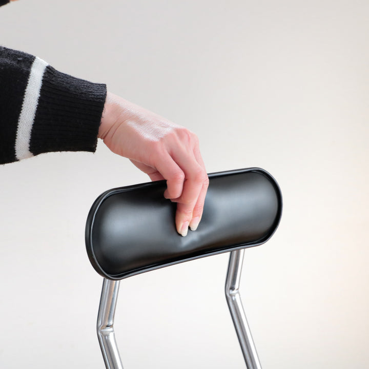 折りたたみ椅子座面高71cmハイタイプ背もたれ付ニューニーダー