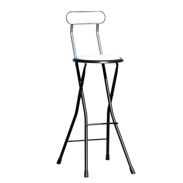 折りたたみ椅子座面高71cmハイタイプ背もたれ付ニューニーダー