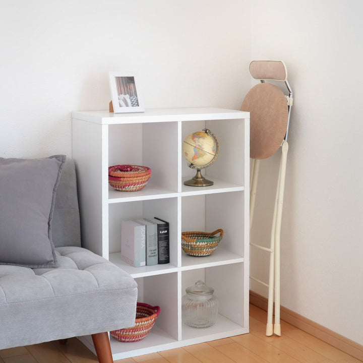 折りたたみ椅子コンパクト軽量背もたれハイタイプミルキーホワイト座面高74.5cm