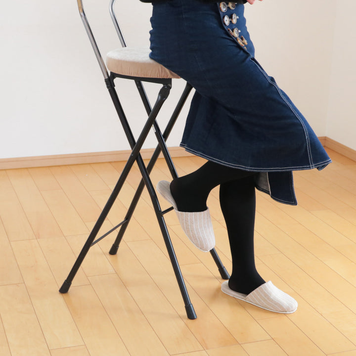 折りたたみ椅子座面高74.5cmハイタイプソニッククッション背もたれ付ソニッククッションチェア