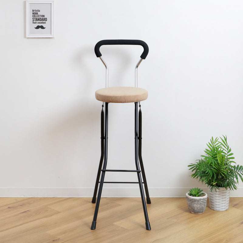 折りたたみ椅子コンパクト軽量背もたれハイタイプ座面高74.5cm
