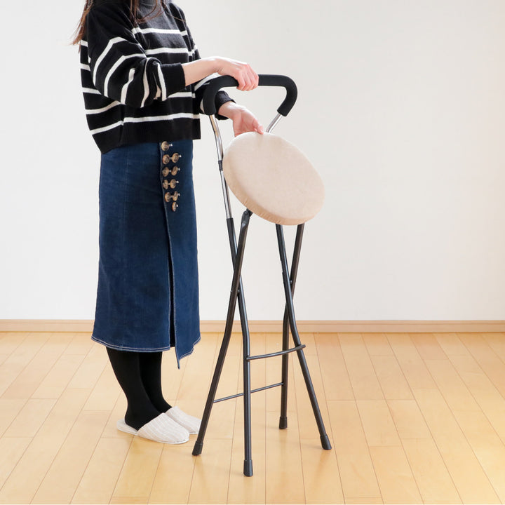 折りたたみ椅子座面高74.5cmハイタイプソニッククッション背もたれ付ソニッククッションチェア