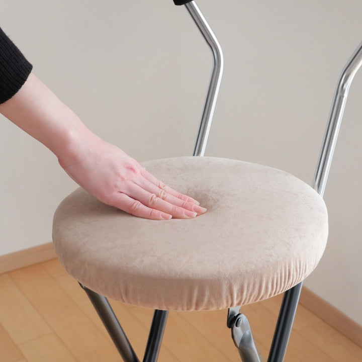 折りたたみ椅子座面高74.5cmハイタイプソニッククッション背もたれ付ソニッククッションチェア