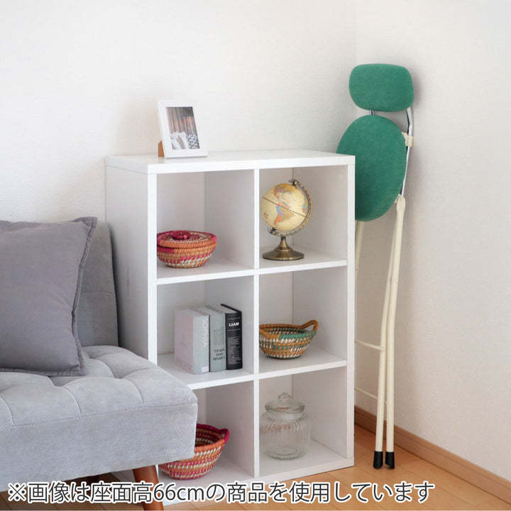 折りたたみ椅子座面高75.5cmハイタイプラウンドクッション背もたれ付ラウンドクッションチェア