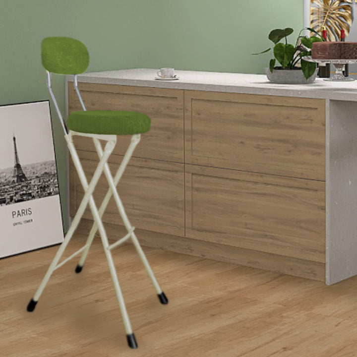 折りたたみ椅子座面高75.5cmハイタイプラウンドクッション背もたれ付ラウンドクッションチェア