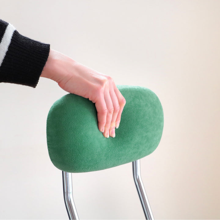 折りたたみ椅子座面高75.5cmハイタイプラウンドクッション背もたれ付ラウンドクッションチェア