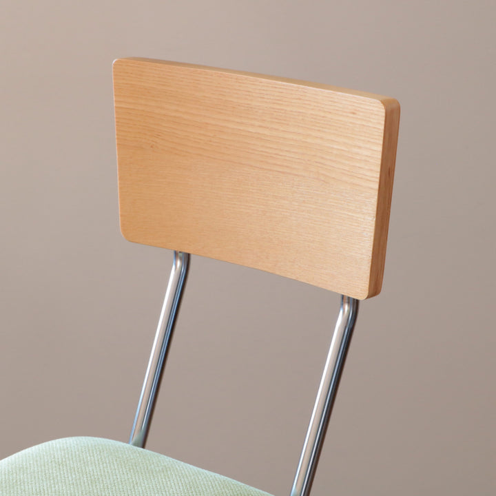 折りたたみ椅子ハイタイプ座面高75cm背もたれ付アッシュウッドチェア