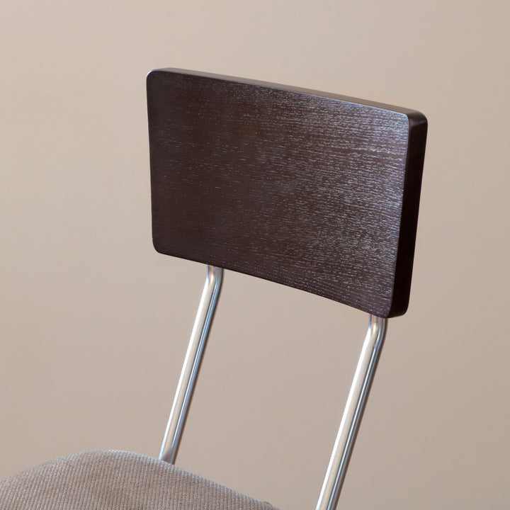 折りたたみ椅子ハイタイプ座面高75cm背もたれ付アッシュウッドチェア