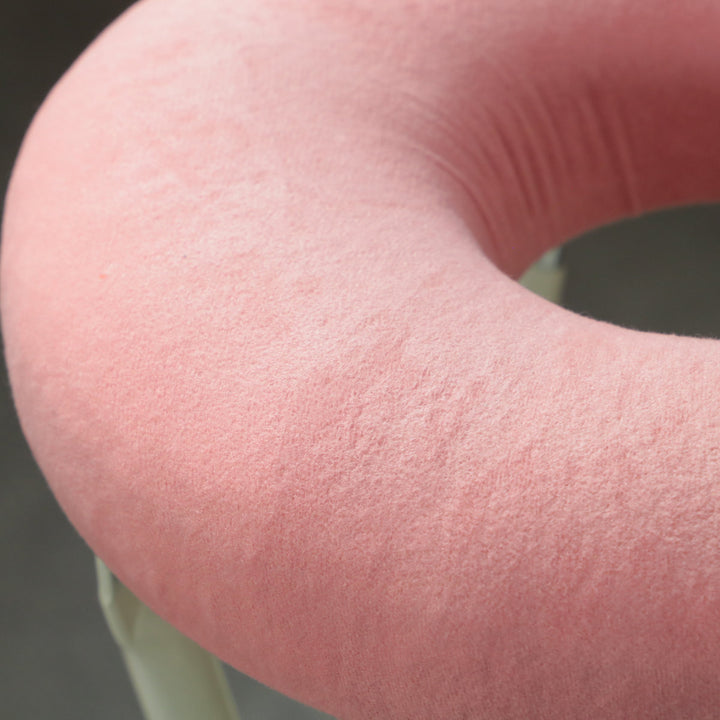 折りたたみ椅子座面高75cmハイタイプドーナツクッション背もたれ付スイーツチェア