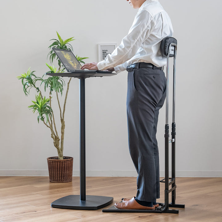 オフィスチェア腰痛チェアスタンド立ち姿勢サポート背もたれ調節高さ77～120cm