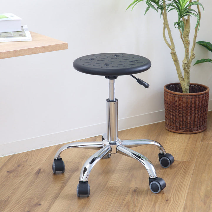 スツール丸キャスター昇降回転座面高43～56cm