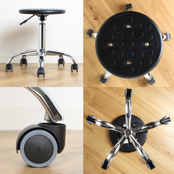 スツール丸キャスター昇降回転座面高43～56cm