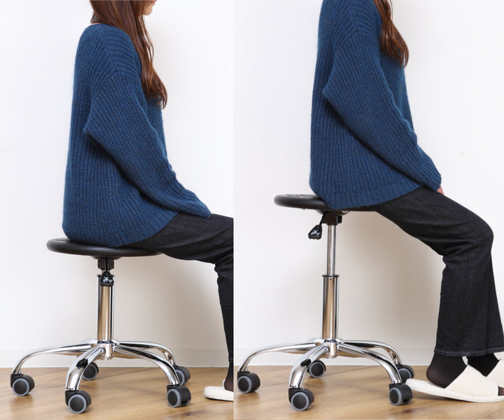 スツール丸キャスター昇降回転座面高43～56cm