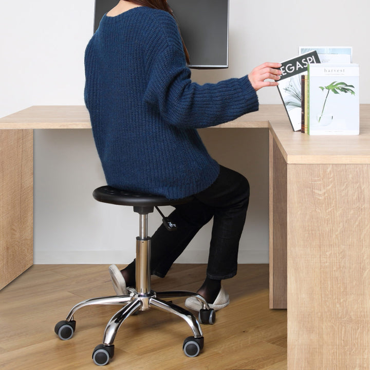 スツール丸キャスター昇降回転座面高43～56cm