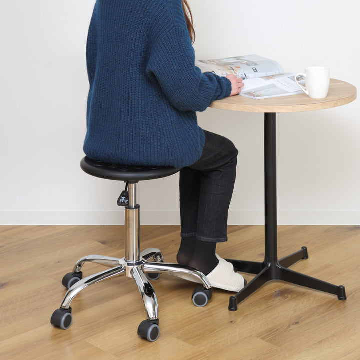 スツール丸キャスター昇降回転座面高43～56cm