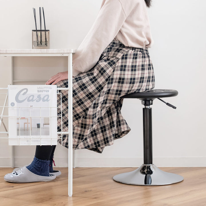 スツール丸昇降回転座面高43～61.8cm