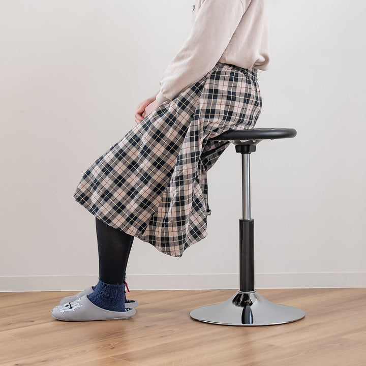 スツール丸昇降回転座面高43～61.8cm