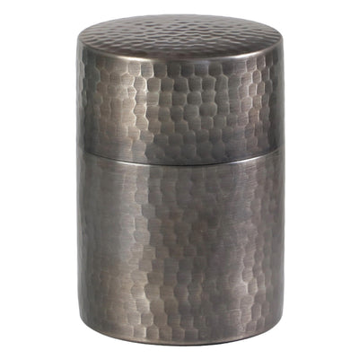 工房アイザワ 茶筒 ブラックピーマン ティーキャディ―黒染茶筒