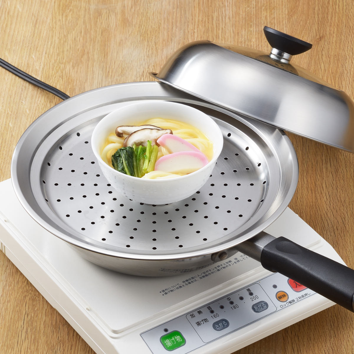 フライパン用蒸し器 20～22cm用 ガラス蓋付き 日本製 – ハウジー