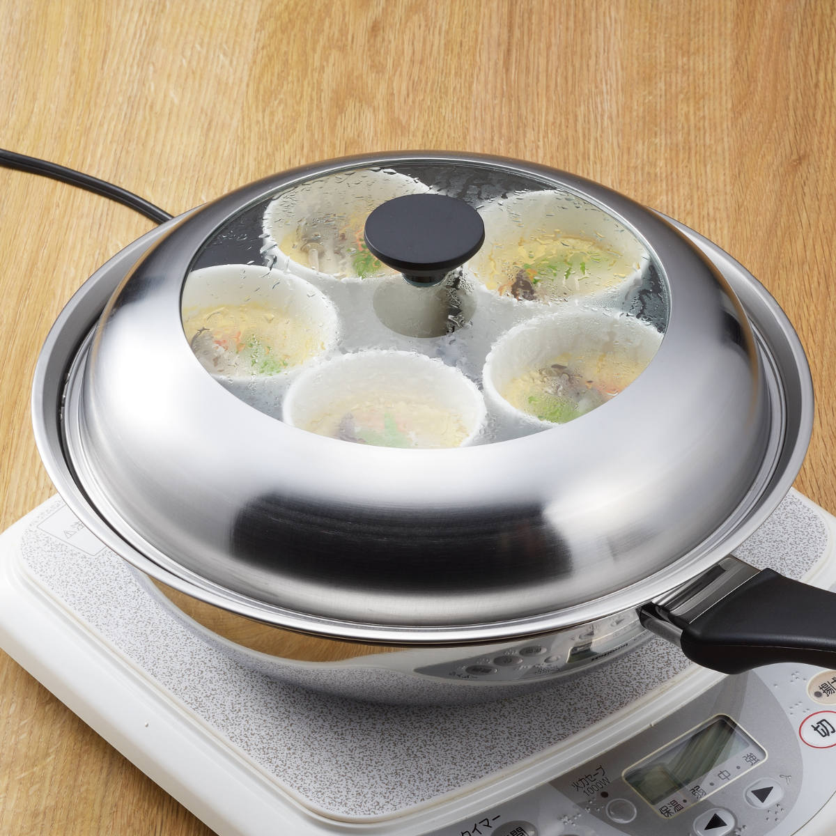 フライパン用蒸し器 28～30cm用 ガラス蓋付き 日本製 – ハウジー