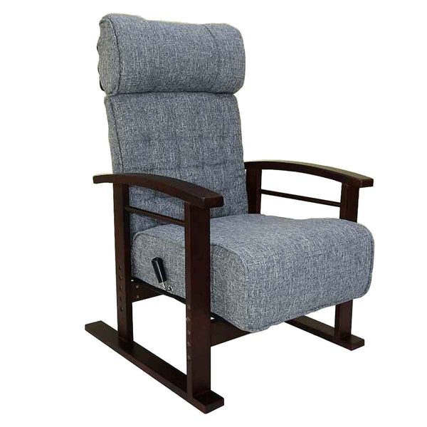 高座椅子座面高35～44cm無段階リクライニングヘッドレスト可動肘掛け付き高齢者