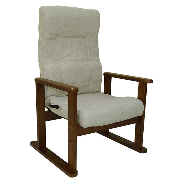 高座椅子座面高32～41cm8段階リクライニングハイタイプ高さ調節可能高齢者