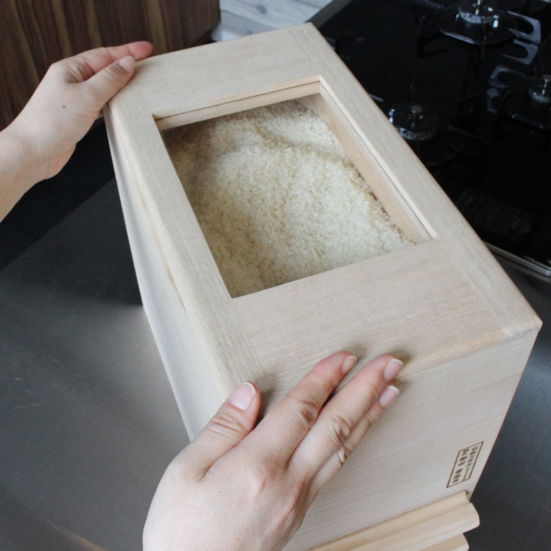 米びつ5kg用計量米びつアクリル蓋で中身が見えやすい米びつ